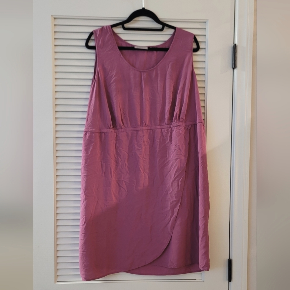 Avenue - (Plus-Size) Pinkish Purple Sleeveless Lightweight Dress